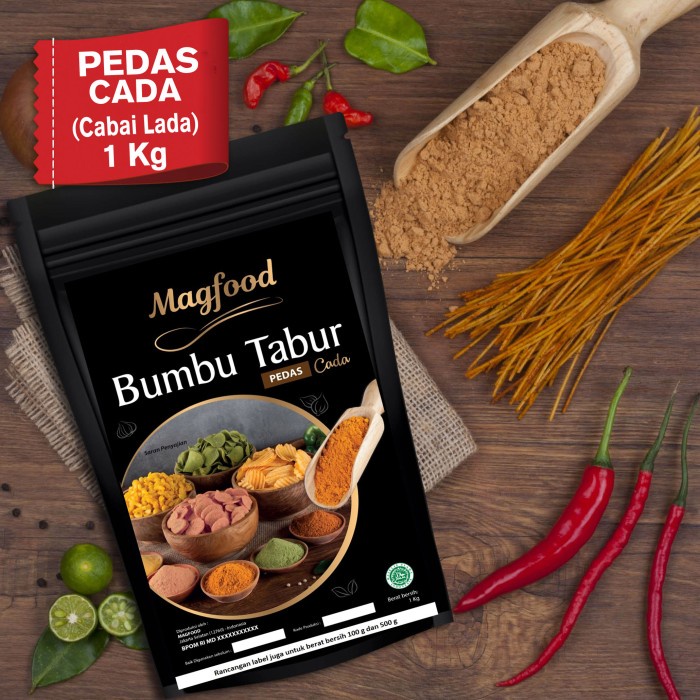 

[Bisa COD] MAGFOOD BUMBU TABUR RASA EXTRA PEDAS KEMASAN 1 KG