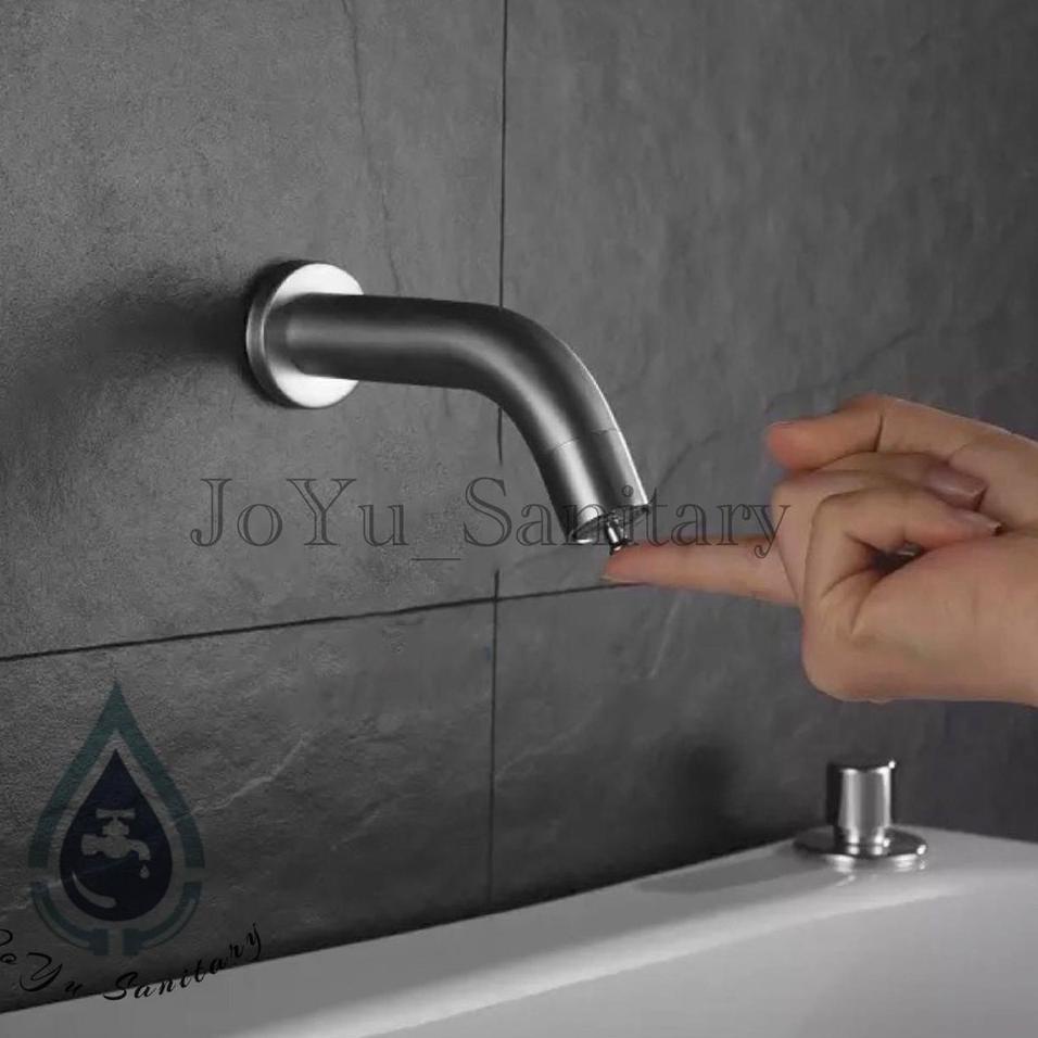 ✻ Kran TEMBOK Stainless 304 tekan ON OFF mini T17- keran air wudhu unik uniq touch tap faucet push/ 