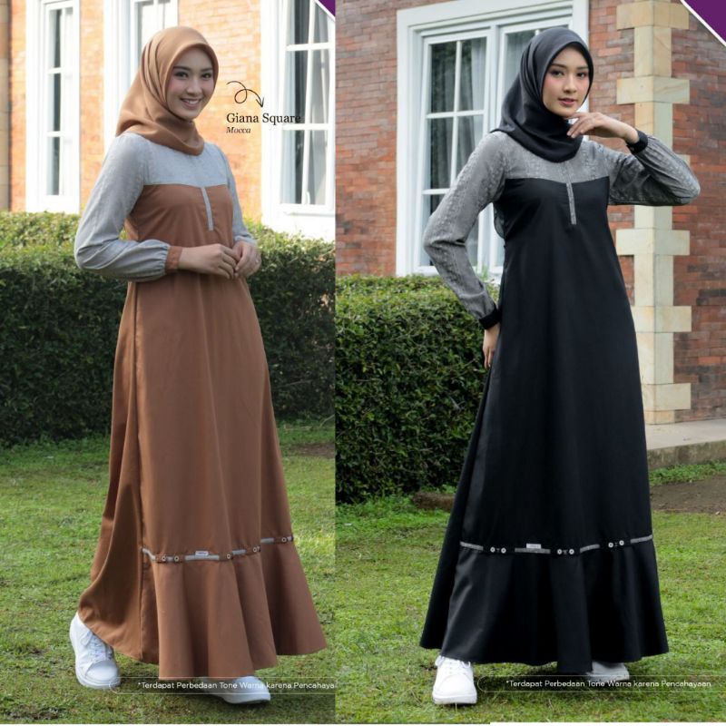 Ethica Ayumi 323 Gamis - Black | Mocca