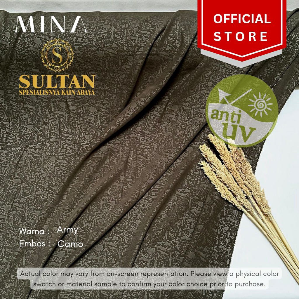 50CM EMBOS CAMO MINA ARMY ANTI UV KAIN ABAYA SULTAN