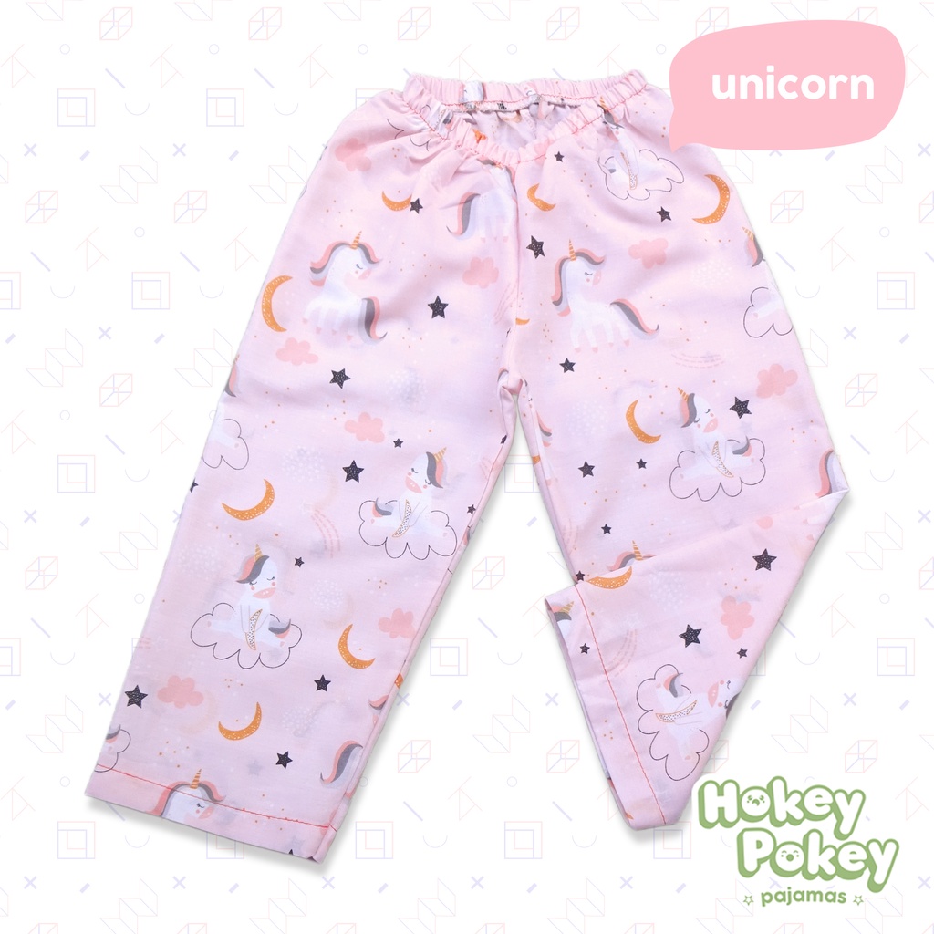 Setelan Baju Tidur Piyama Anak Perempuan Motif Unicorn Pink