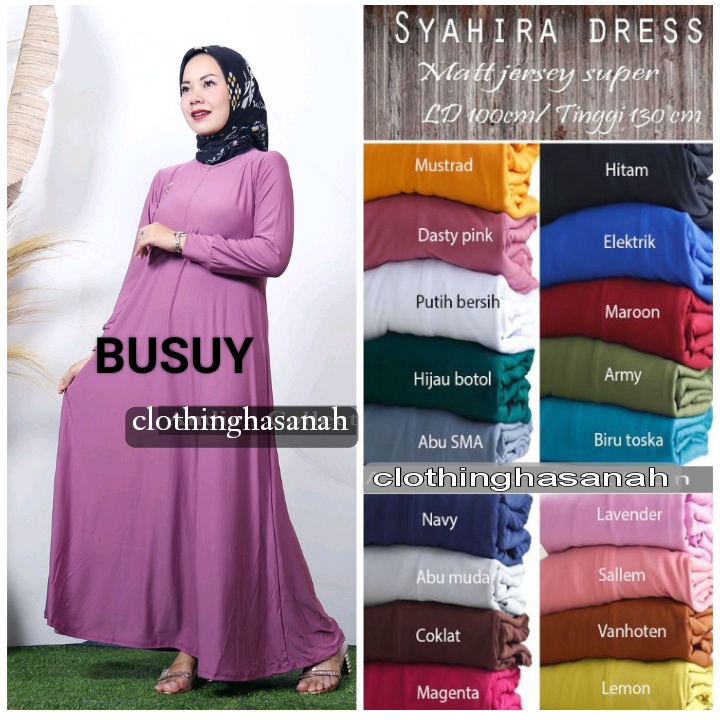 [Home Dress] TERLARIS Gamis JERSEY POLOS XL tebal terbaru terlaris termurah COD warna hitam putih