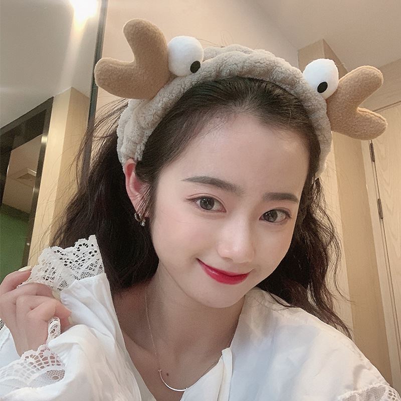 Bandana Hairband Jepang Dan Korea Rambut Hoop Wanita 2023 Makeup Baru Dan Cuci Headband Tanduk Khusus Non-slip Headband Hairband Tetap Lucu Hair Accessories