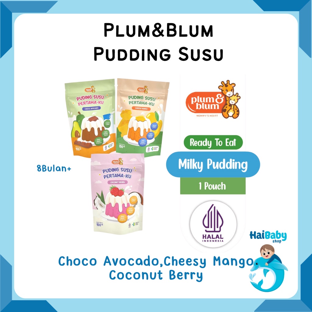 

Plum & Blum Silky Pudding Susu Buah Snack Mpasi 8Bulan+ - 150 gram