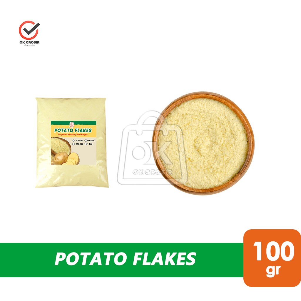 

Potato Flakes / Tepung Kentang Kering Serpih (100 gr)