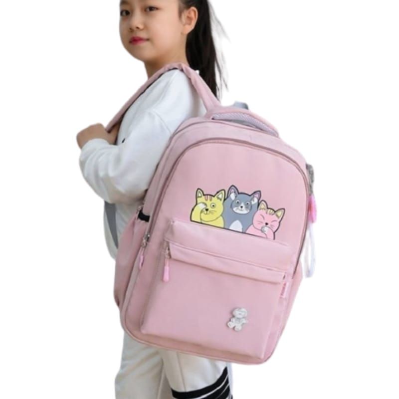 RJ Tas Sekolah Anak perempuan Tas Ransel Lucu Motif Cat Tas Sekolah Anak Sd / Smp/ Sma terbaru