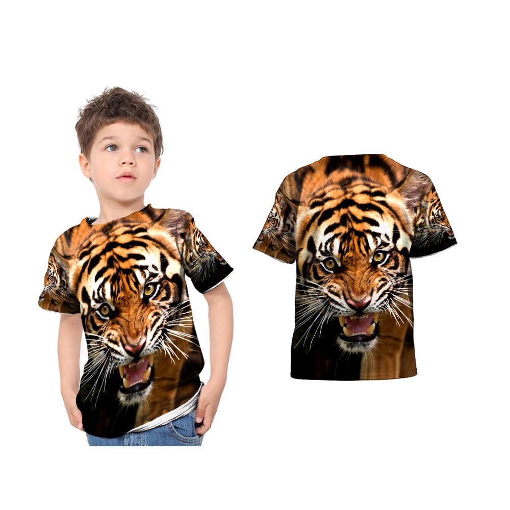 Kaos Baju Tshirt Anak Harimau Sumatera Fullprint