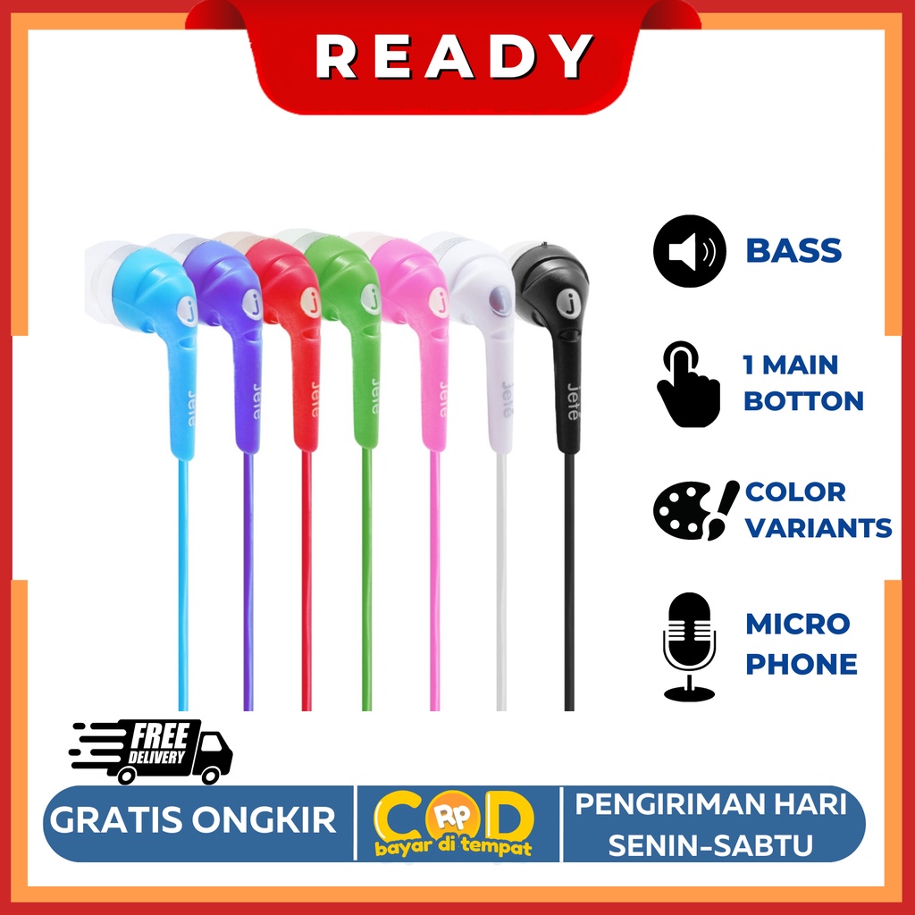 Headset Handsfree Jete Eazy Candy ( Simple Pack ) Per Pcs ORIGINAL