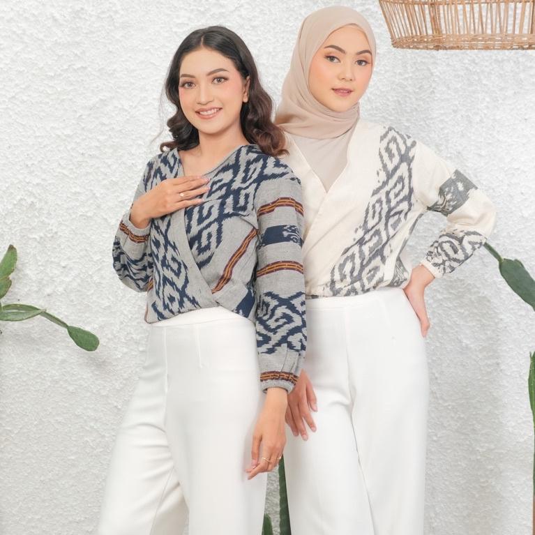 PALING DIMINATI LILY OUTER TENUN ORI SONGKET JEPARA BATIK KAMPUS OUTER TENUN WANITA
