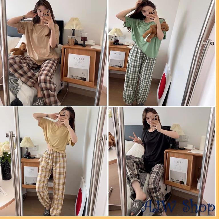 HARGA TERMURAAH AJW Shop CP Piyama Joger | Baju Tidur Wanita Dewasa | Piyama Set | Piyama Wanita Dew