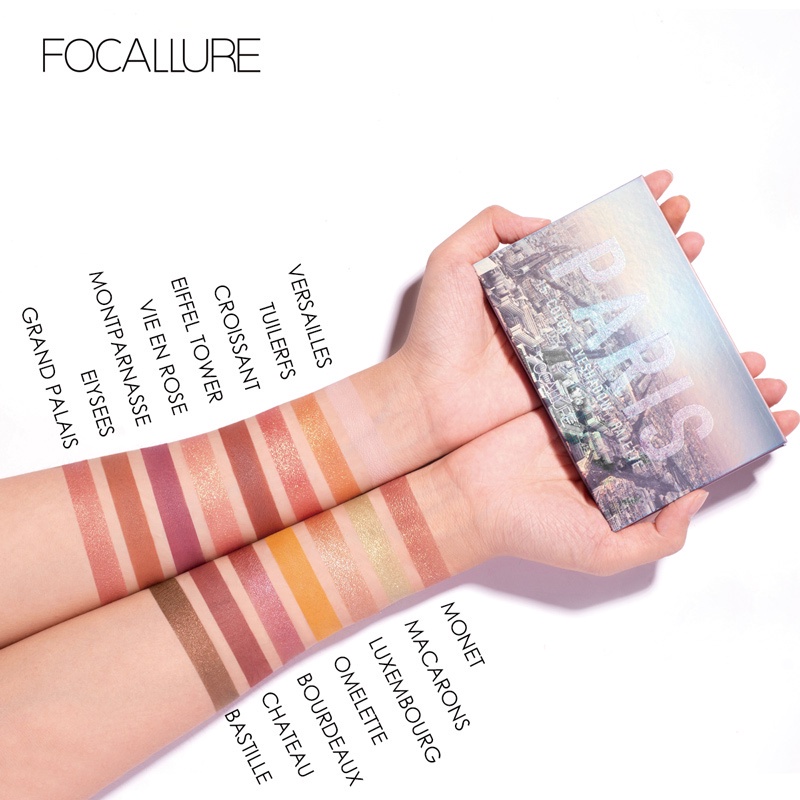 NIK - FOCALLURE Glitter eyeshadow palette Go travel eye shadow pigment powder FA100 BPOM ORIGINAL