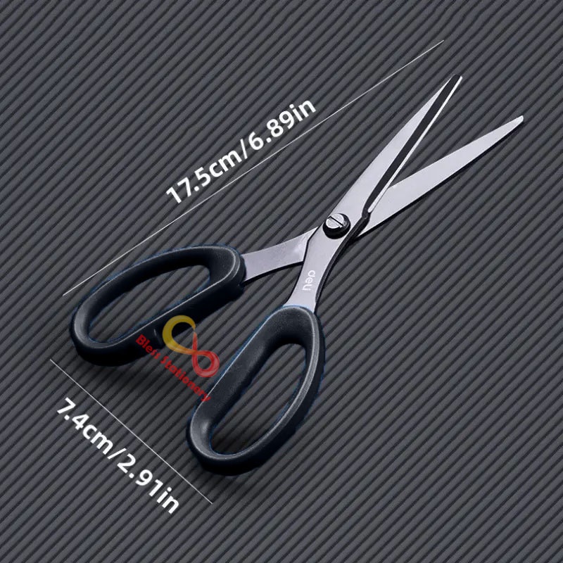 

SIS Deli gunting anti lengket 175mm gunting anti karat gunting hitam Scissors