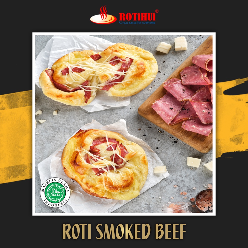 

ROTI SMOKED BEEF CHEESE / ROTI DAGING SAPI ASAP KEJU ROTIHUI