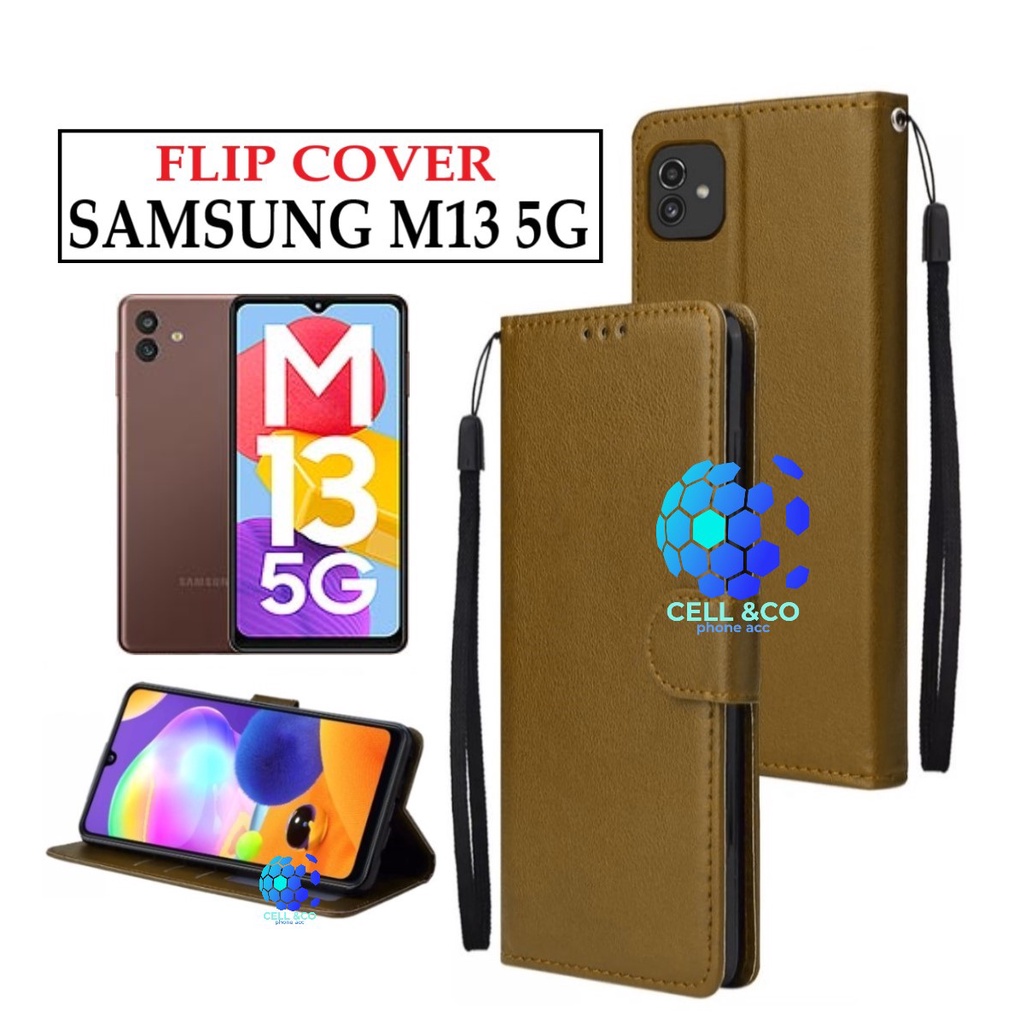 FLIP COVER NEW SAMSUNG M13 5G LEATHER WALLET PREMIUM FLIP CASE BUKA TUTUP KESING HP CASING FLIP CASE WALLET SAMSUNG M13 5G