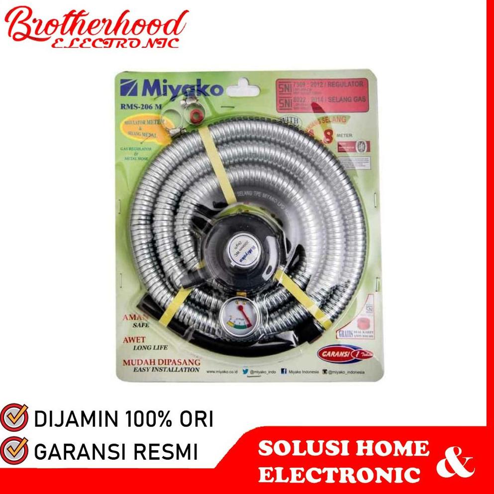 LANGSUNG ATC Regulator + Selang Gas LPG Miyako RMS 206 M / RMS-206 M / RMS206M / RMS106M / RMS 206M 