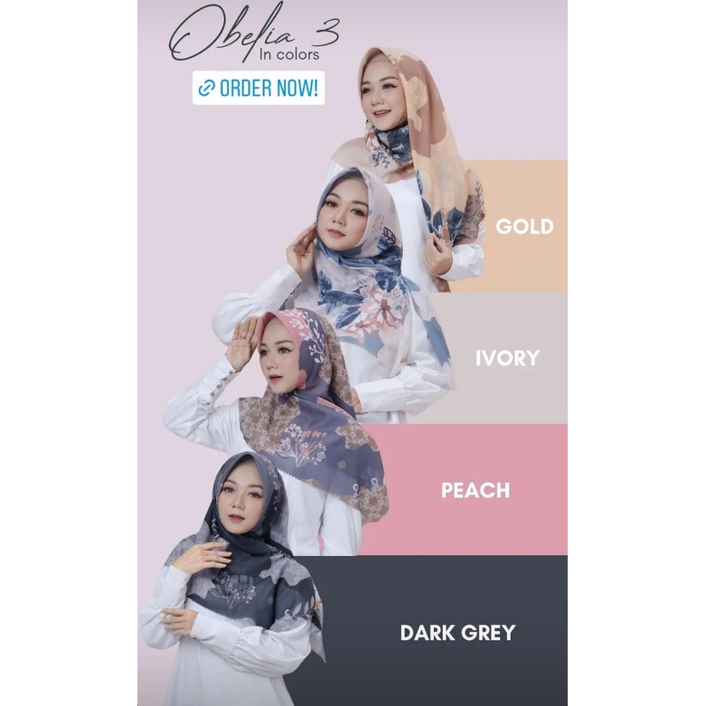 Obelia 3 by LinaLivia Hijab/segiempat/square/hijab terlaris/hijab rebutan