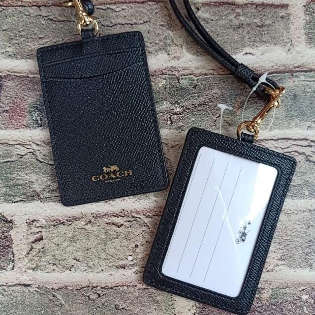 

Coach Id Lanyard In Black Signature Canvas 100% Authentic!