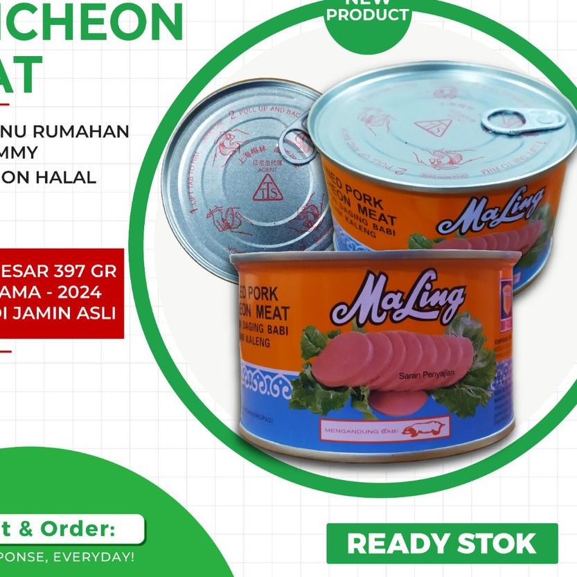 

♚ MALING TTS 397 GRAM / MA LING CANNED PORK - NON HALAL ♞