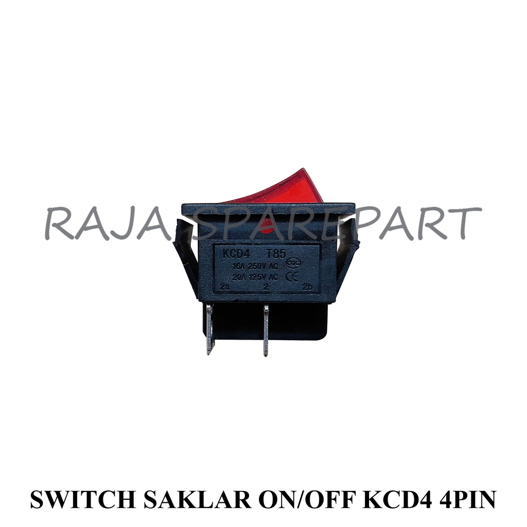 SAKLAR/PUSH ON OFF 4PIN/SWITCH SAKLAR ON/OFF KCD4 4PIN