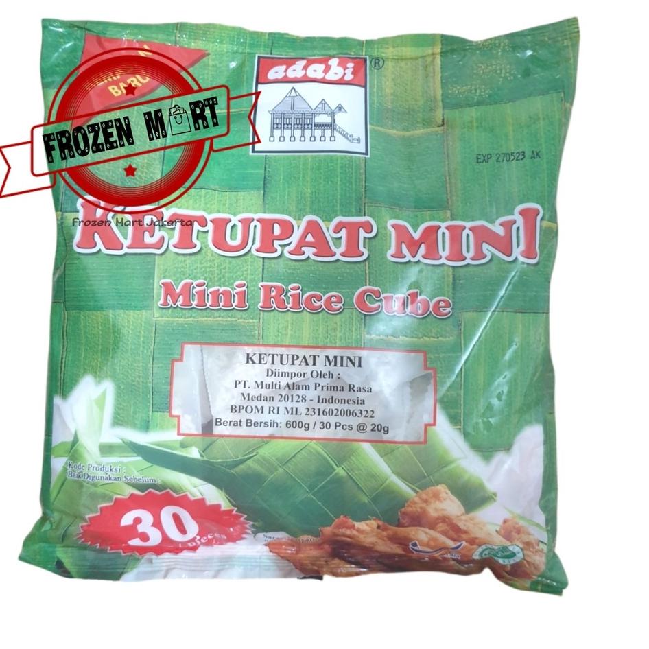 

Terlaris ADABI Ketupat Mini 600 Gr Isi 30 Ketupat / Ketupat Instant HALAL/Ketupat Mini Adabi