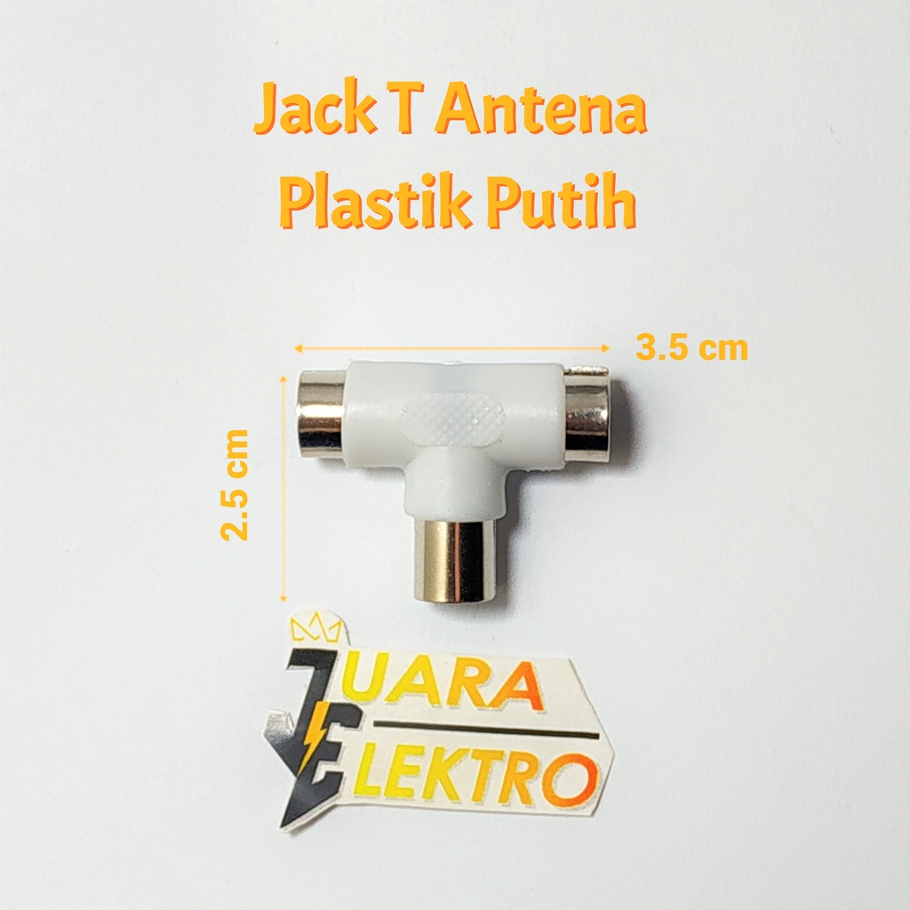 Jack T Antena Plastik Putih | Jack T Antena-TV Plastik Warna Putih | Spliter Sambungan