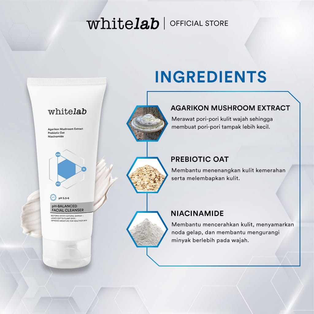 Whitelab pH-Balanced Facial Cleanser 100gr