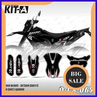 Decal sticker Yamaha WR 155 MOTIF WARNA HITAM full body keren D-C8-065 1M4R23 perkakas