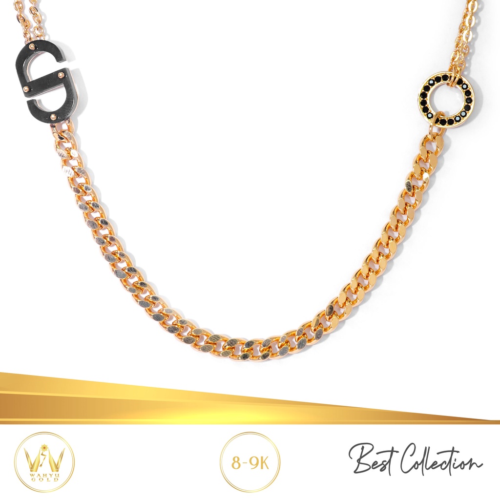 KALUNG EMAS MAS 8K 9K PERHIASAN AKSESORIS WANITA EMAS WAHYU REDJO KL89MA A24