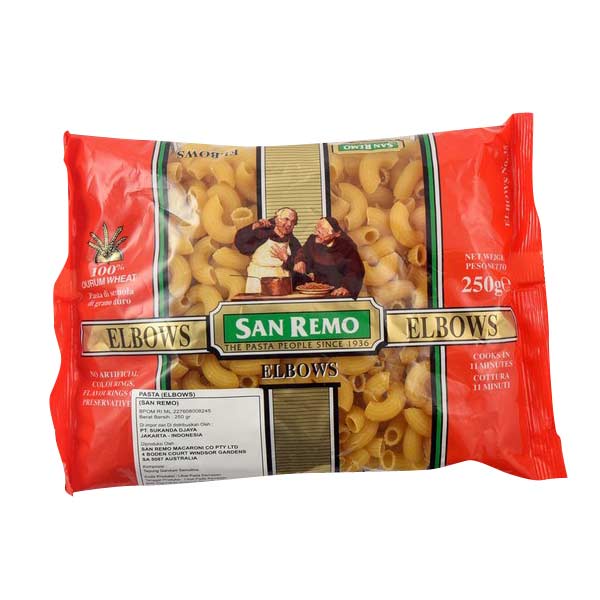 

SAN REMO ELBOWS 250 GR - PASTA