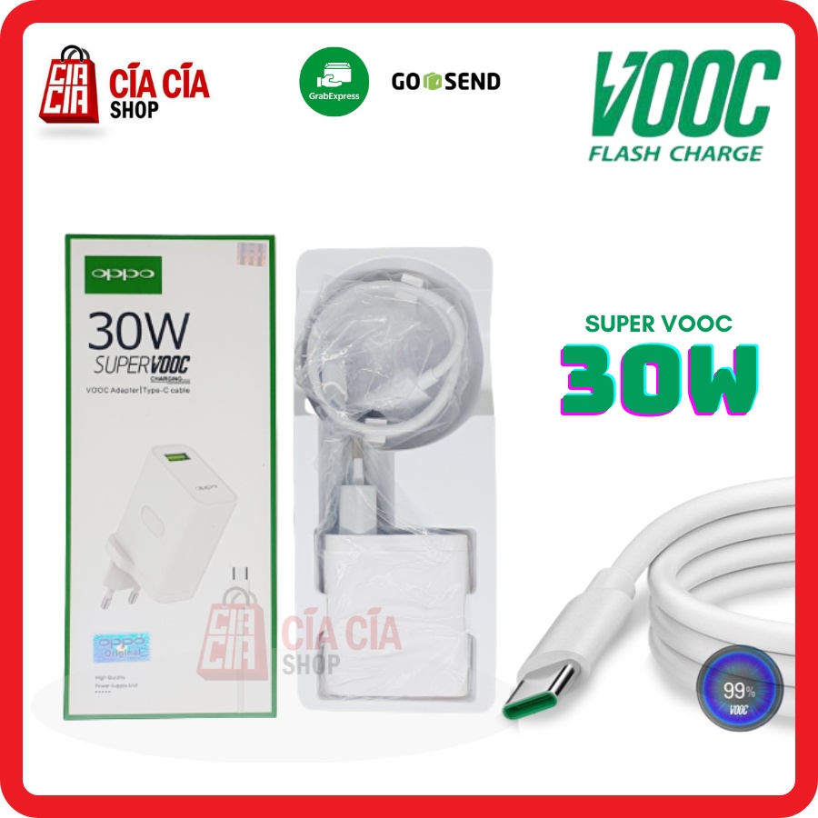 Charger Oppo Super Vooc 30W Type C Original Vooc 4.0 Oppo Reno 4 Pro Reno 3 Pro Youth