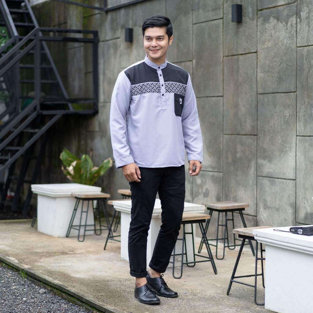 Baju Muslim Koko Pria Dewasa Lengan Panjang Bahan Katun Super Spoon