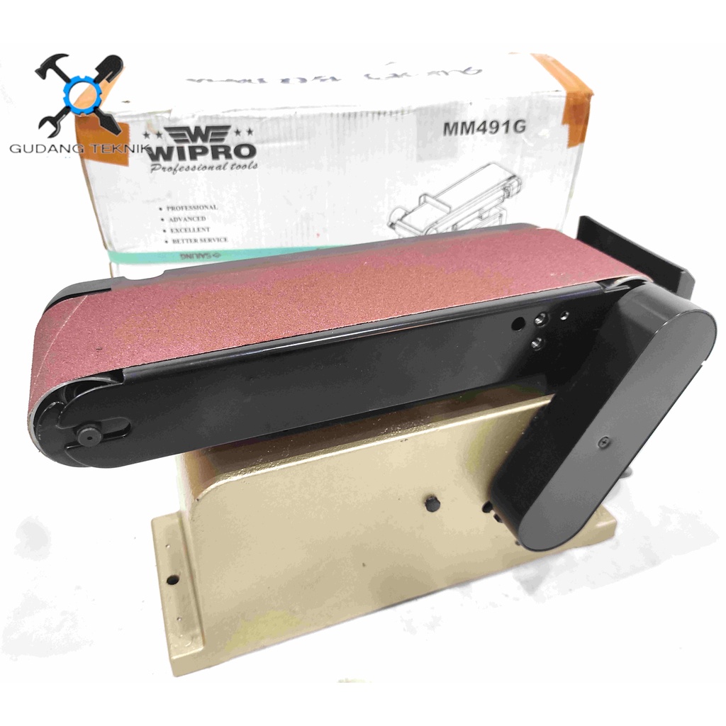 Mesin Belt Sander Duduk WIPRO MM-491G / Mesin Amplas WIPRO MM491G 100x914mm - Belt Disc Sander Machine WIPRO MM 491