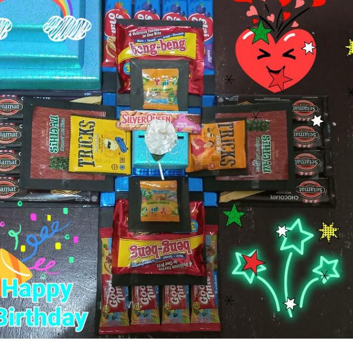 

♪ EXPLOSION BOX / snack box / kotak kejutan 3 layer kecil (20,15,10cm) + pullout ℗
