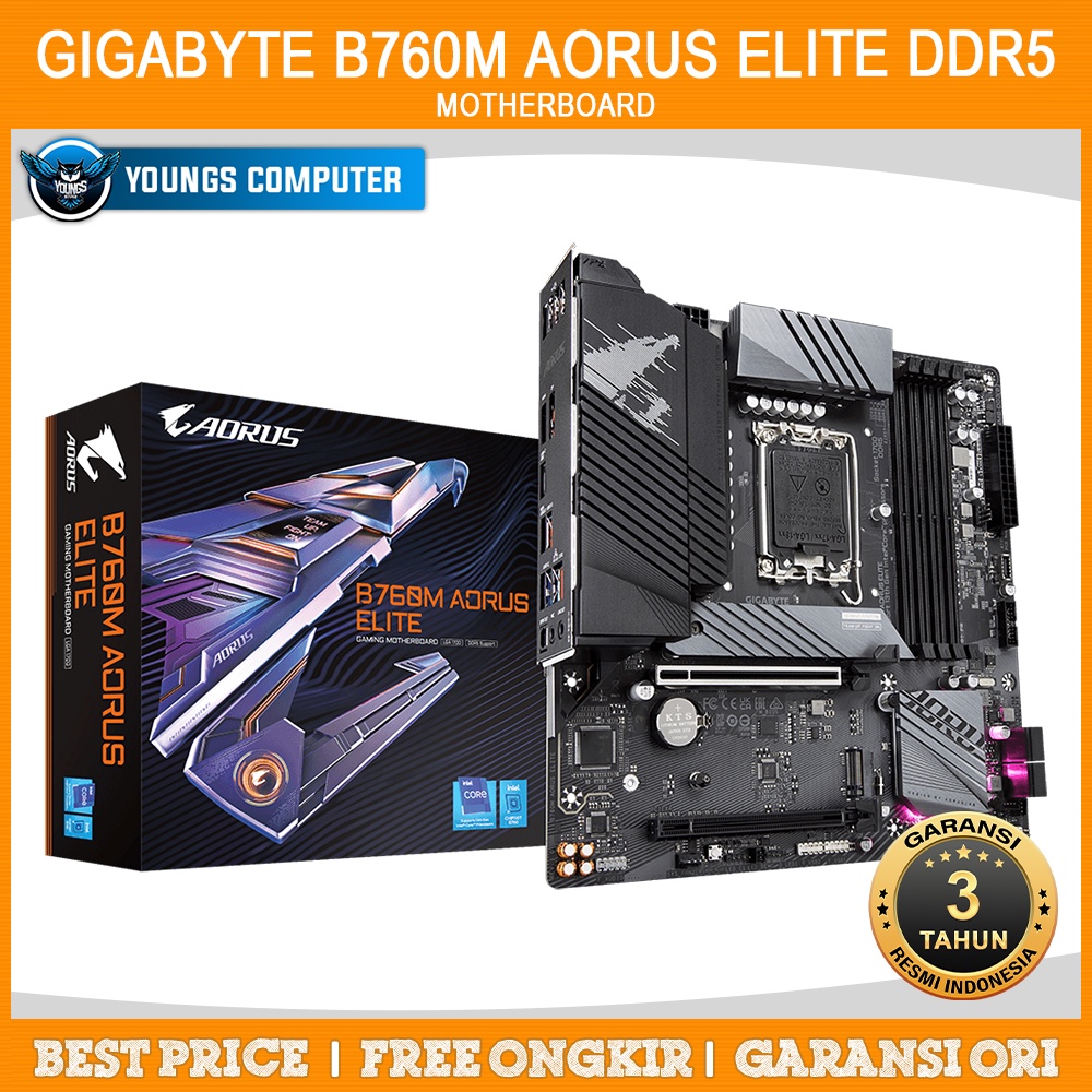 GIGABYTE B760M AORUS ELITE DDR5 | MOTHERBOARD INTEL B760 LGA1700 M-ATX