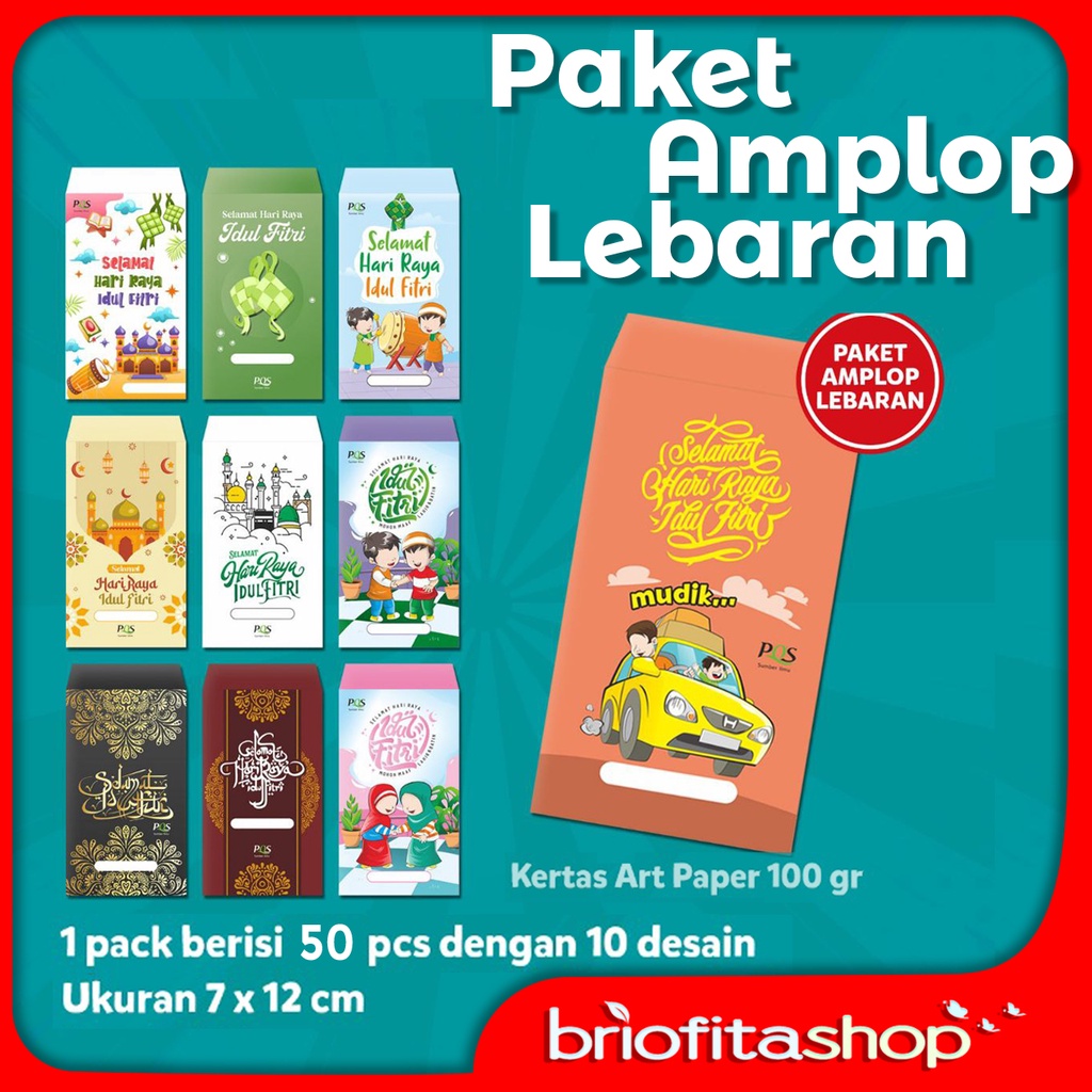 

Amplop Angpau Paket Amplop Lebaran PQS isi 50pcs