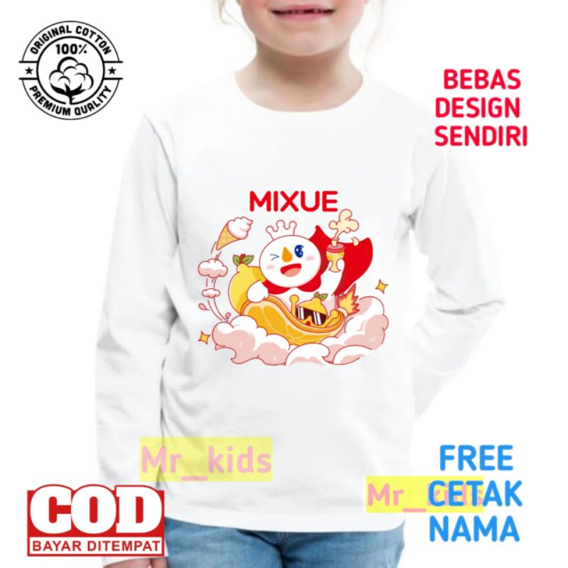 BAJU ANAK LENGAN PANJANG KAOS MIXUE ANAK LENGAN PANJANG MIXUE BAHAN PREMIUM