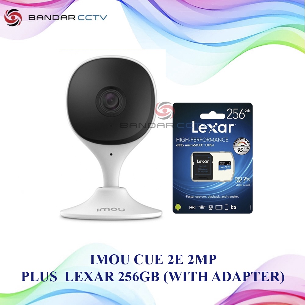 CAMERA IMOU CUE 2E + MEMORY CARD LEXAR