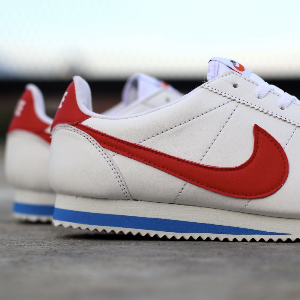 CORTEZ WHITE RED SEPATU RUNNING (LIVE)