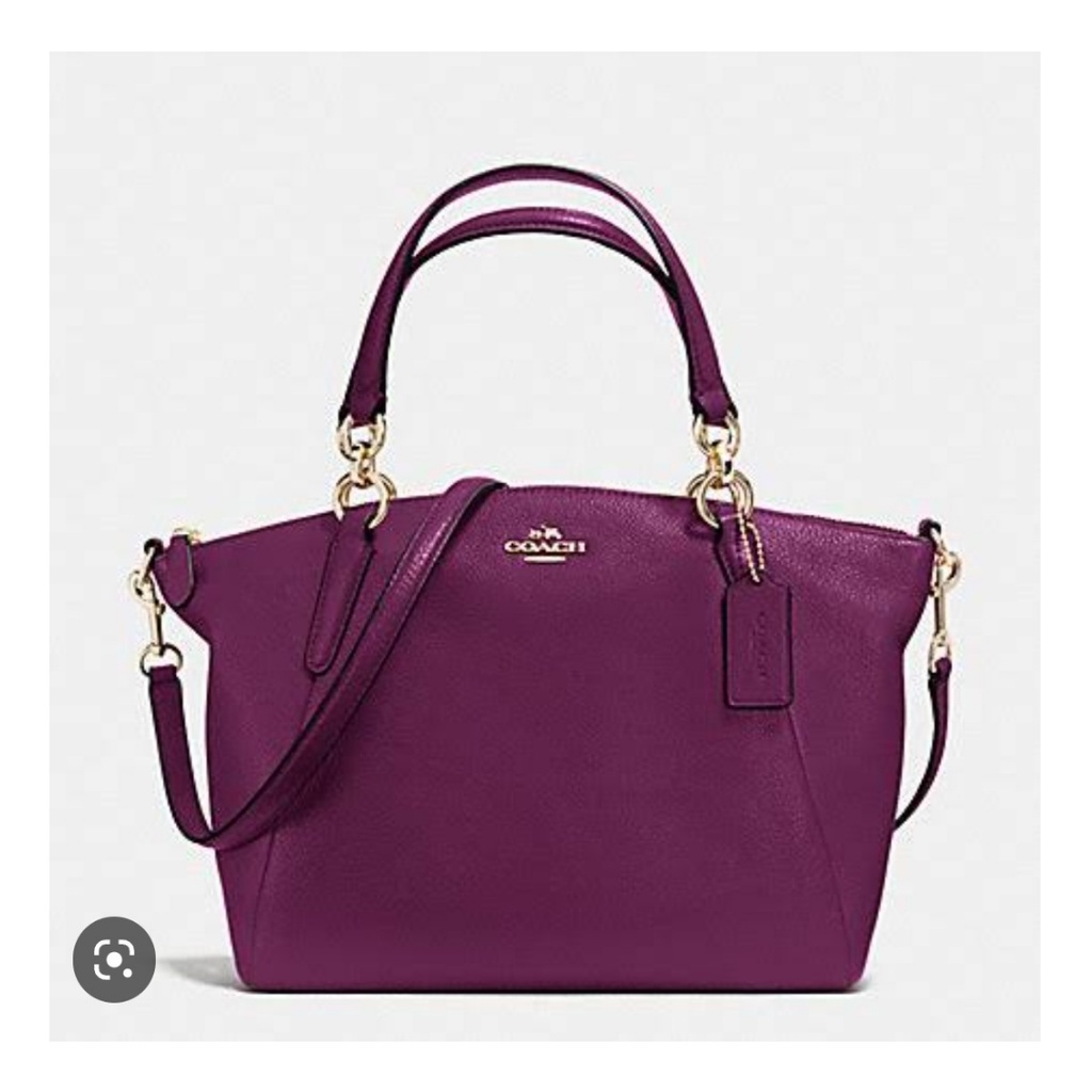 tas coach bag small kelsey purple second preloved