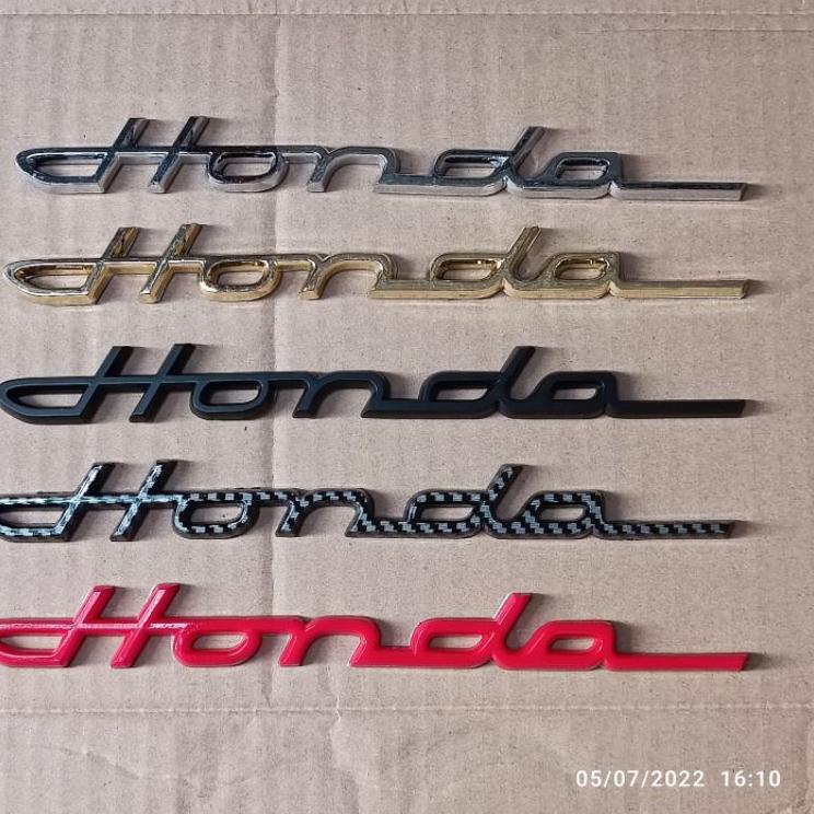 Sekarang Bermanfaat SATU BIJI emblem honda latin warna chrome hitam merah emblem emas carbon tulisan
