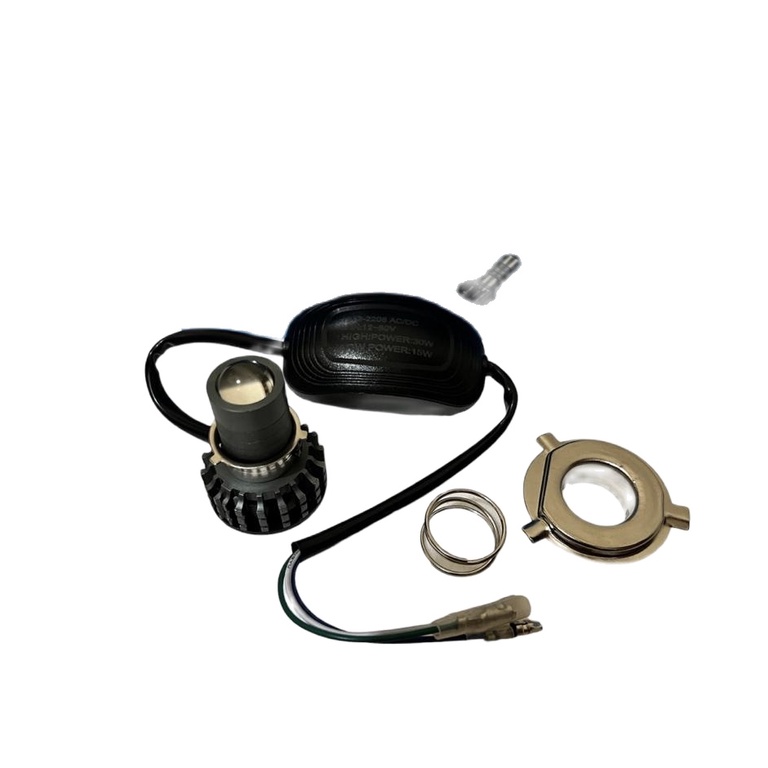 Lampu sorot H6 H4 laser merk HJG SUPER TERANG 2 warna AC/DC universal semua motor