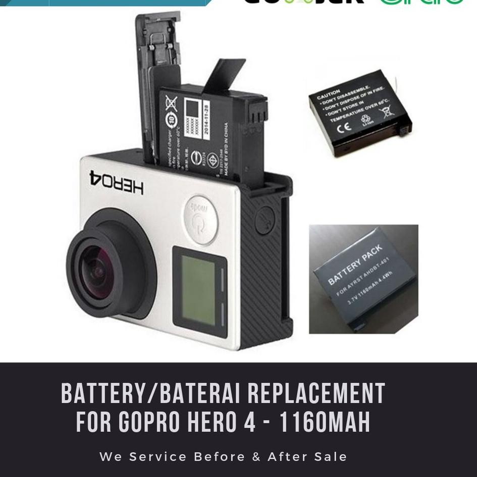 Penawaran Terbaik Battery Gopro Hero 4  Cadangan Gopro Batere Gopro 4 Action Camera Gopro