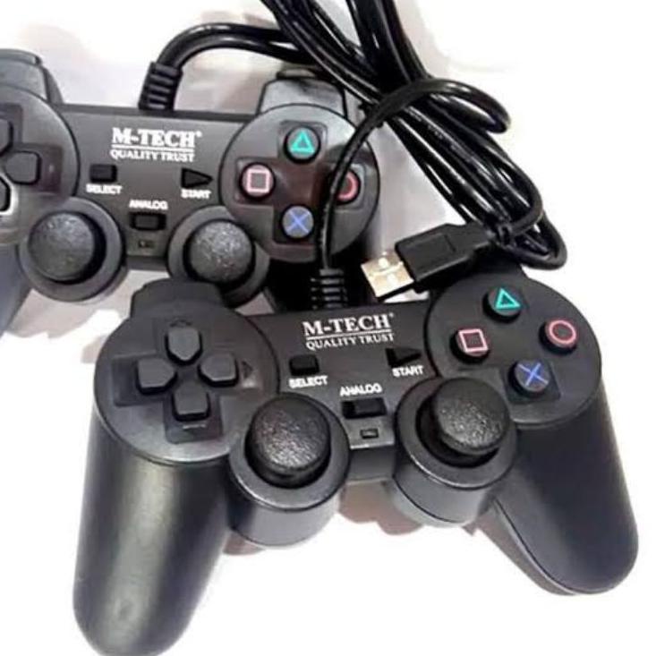 ➵ M Tech Original Gampad Stick PC Laptop PS Double Getar Hitam / joystick / stik doubel ➶
