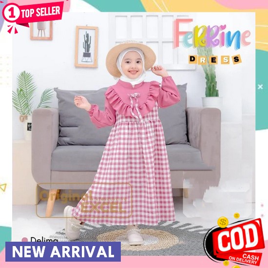 Kenaya Syar'I Kids // Gamis Anak Terbaru Usia 8-10 Tahun // Denim09 Erica One Set By Pgj Gamis Set O