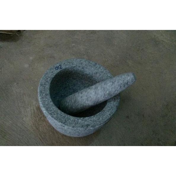 

14cmLumpang Batu Gunung Asli(sudah termasuk anak tumbukannya)Tumbukan