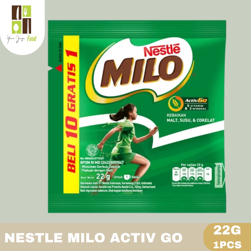 Nestle Milo Activ Go Sachet / Susu Coklat  Bubuk 22g 1Pcs