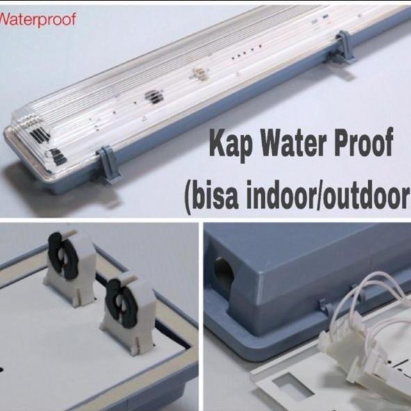 Kap Lampu Tl Waterproof Outbow Tutup Panjang 120 Cm Kosong Isi 1 Dan 2