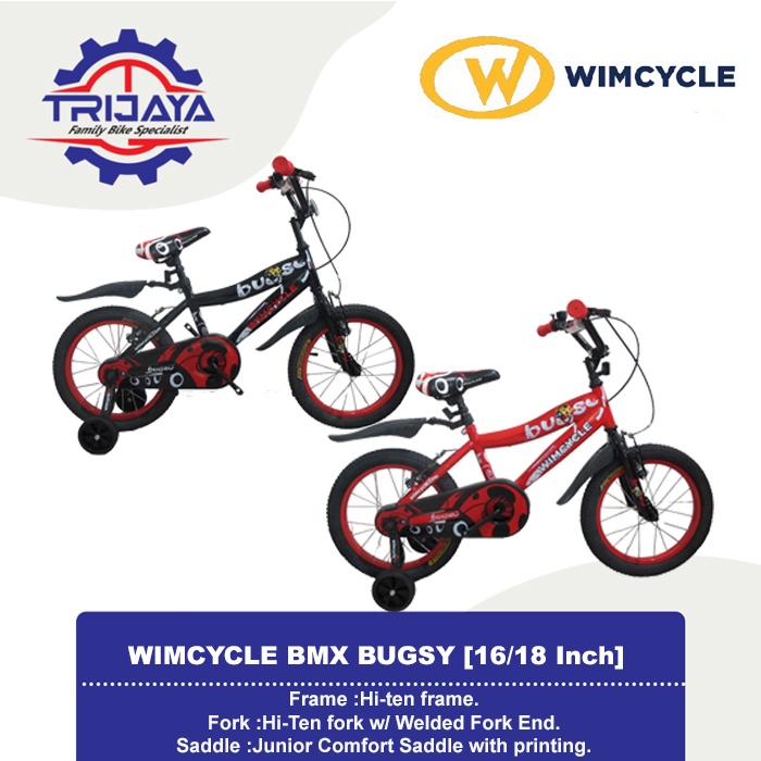 Wimcycle Sepeda BMX Bugsy[16 / 18 Inch]