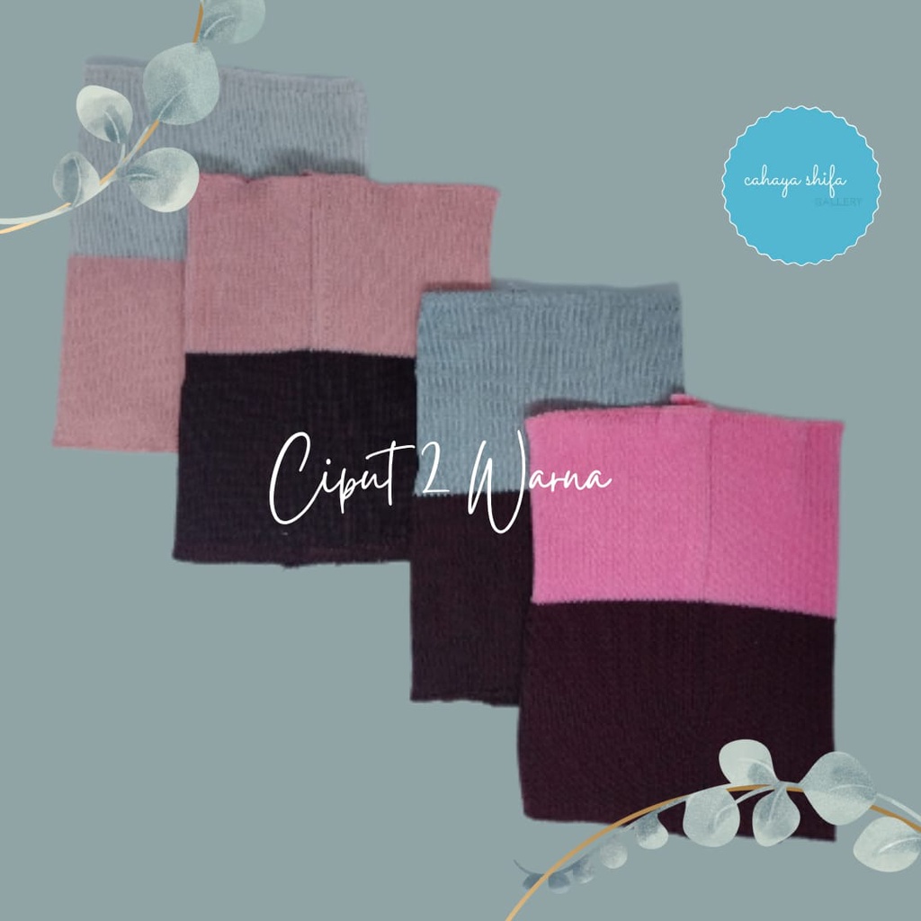 bandana ciput rajut two tone 2 warna murah (ciput keysa)