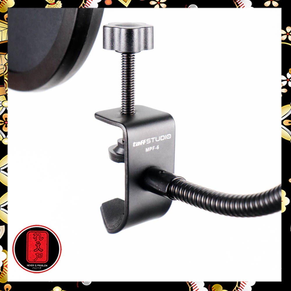 TaffSTUDIO Pop Shield Filter Mikrofon Dual Layer BOP - MPF-6 - Black